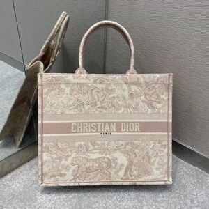 Large Dior Book Tote Bag Pink